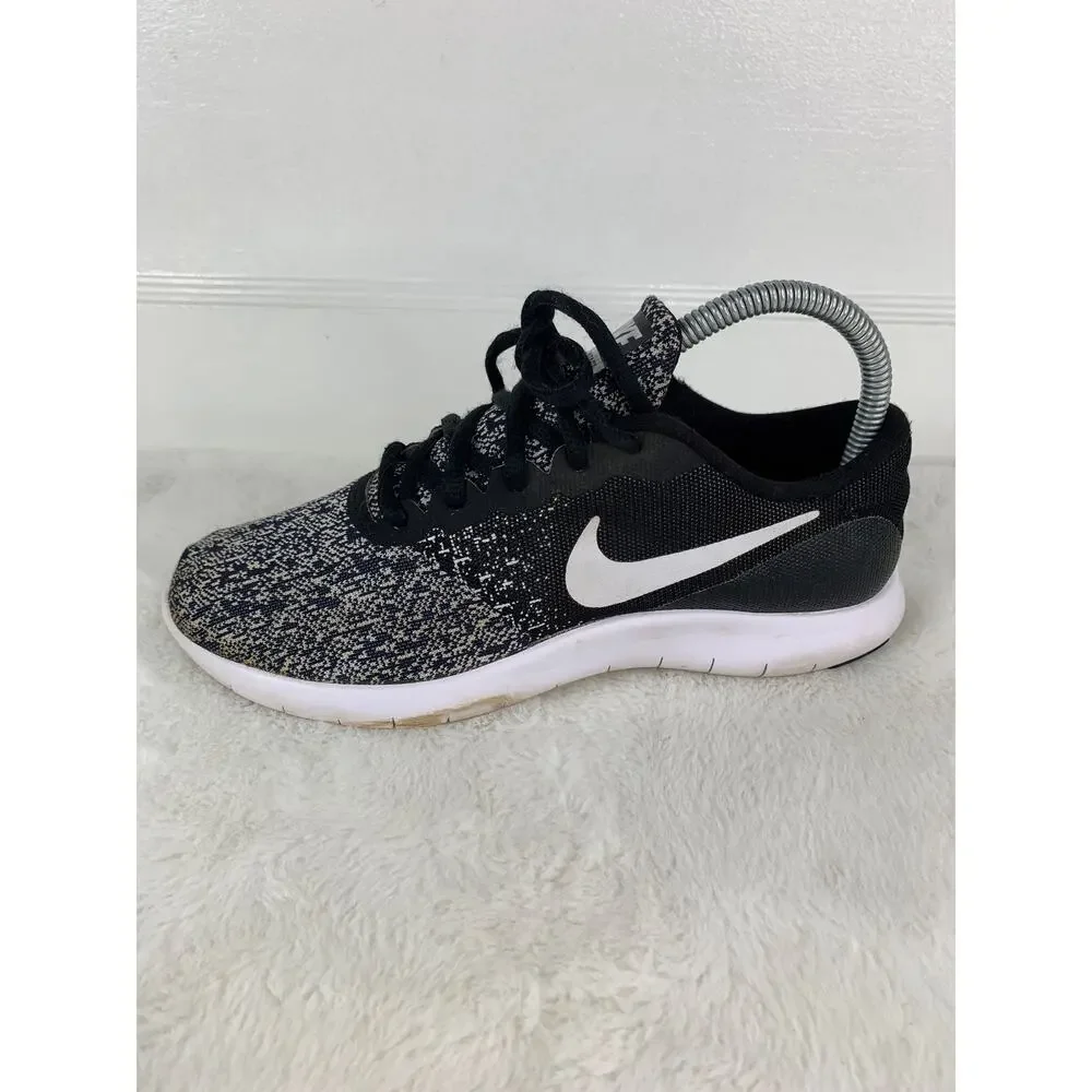 Nike Flex Contact Women’s Size 6.5 Black White Oreo Workout Shoes 908995-002